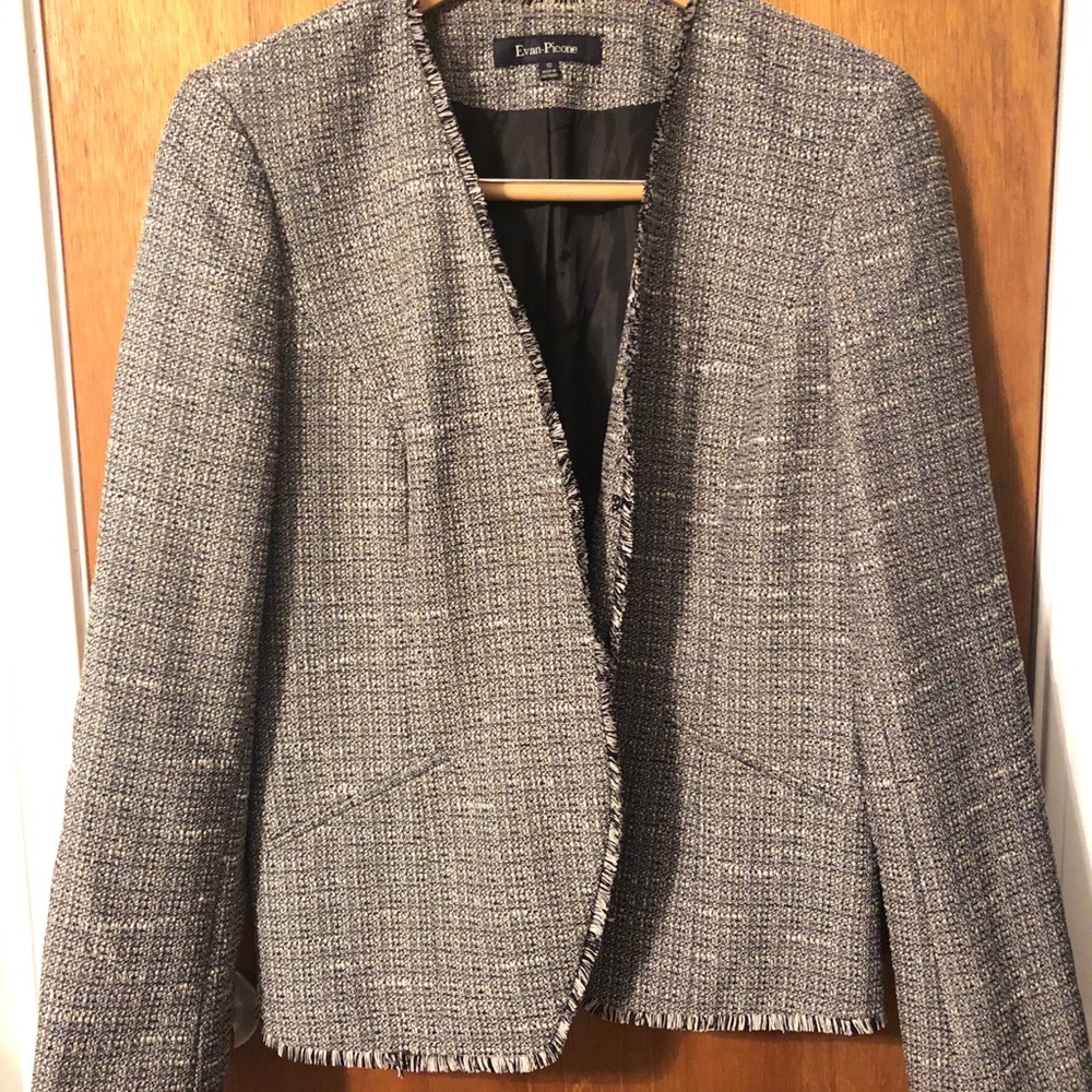 Black and White patterned Blazer with Lining